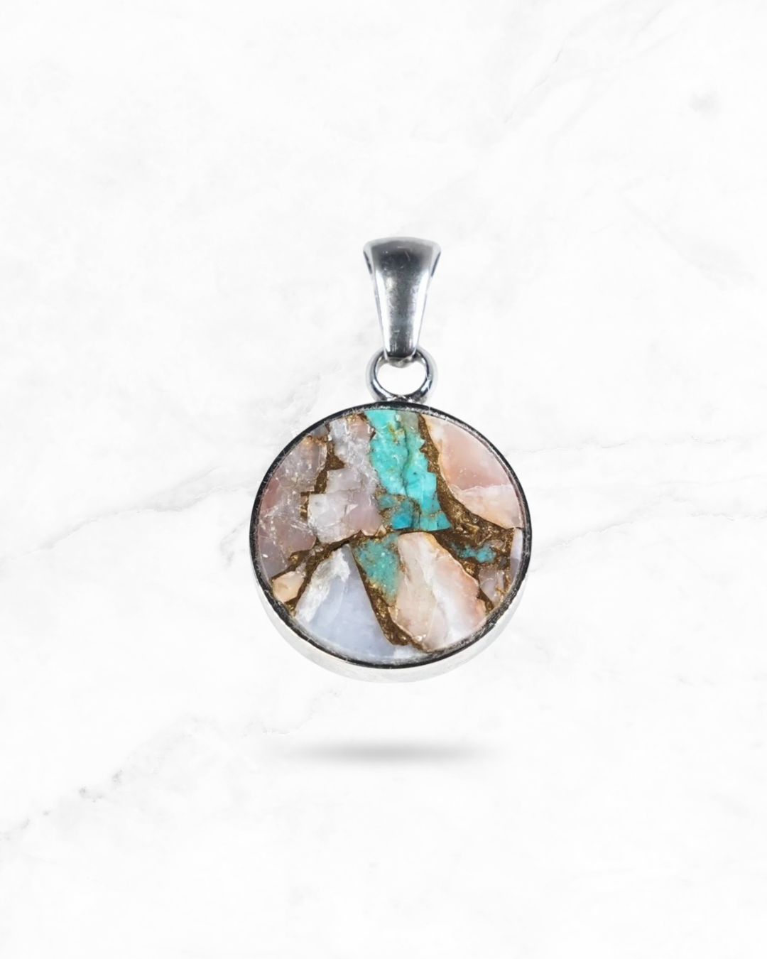 #07 PINK OPAL COPPER TURQUOISE