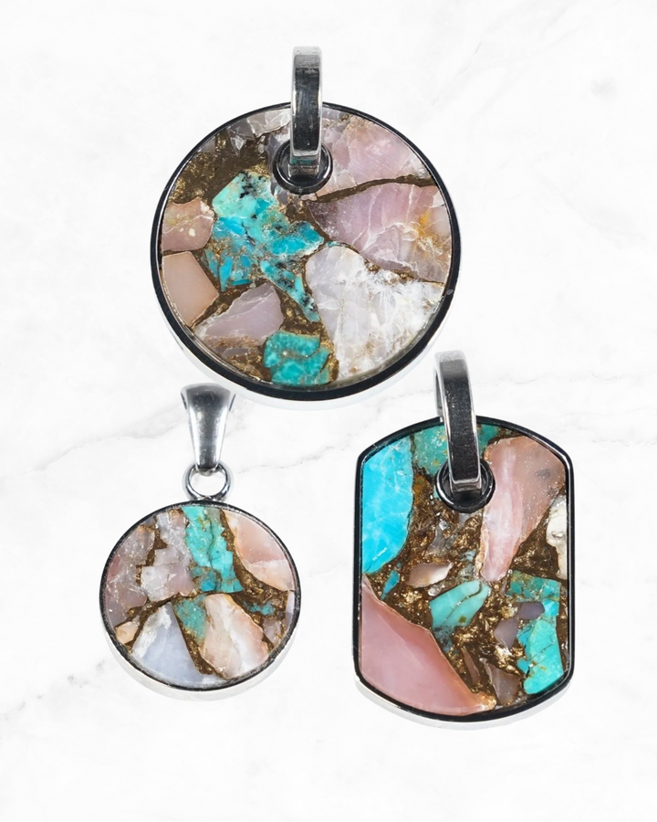 #07 PINK OPAL COPPER TURQUOISE